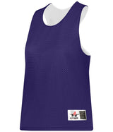 Augusta Sportswear LADIES REVERSIBLE LACROSSE PRACTICE JERSEY - Augusta Sportswear LP001W PURPLE/WHITE (BA) LARGE/EXTRA LG