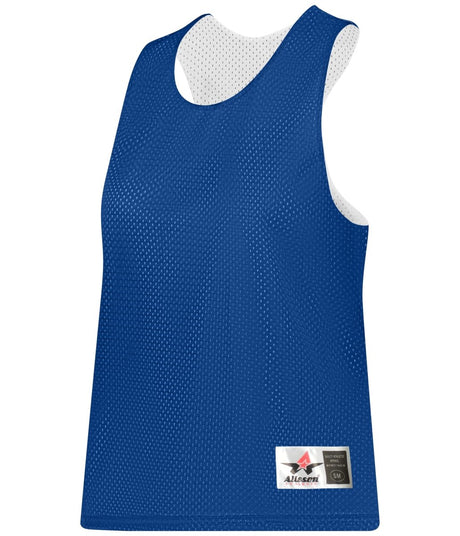 Augusta Sportswear LADIES REVERSIBLE LACROSSE PRACTICE JERSEY - Augusta Sportswear LP001W ROYAL/WHITE (BA) XXS/XS