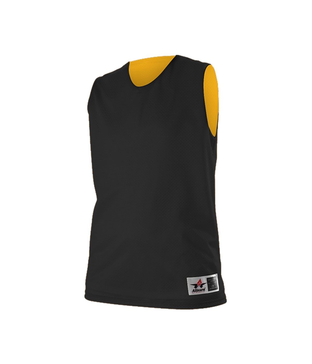 Augusta Sportswear LADIES REVERSIBLE MESH PRACTICE BASKETBALL JERSEY 560RW BLACK/GOLD (BA) S