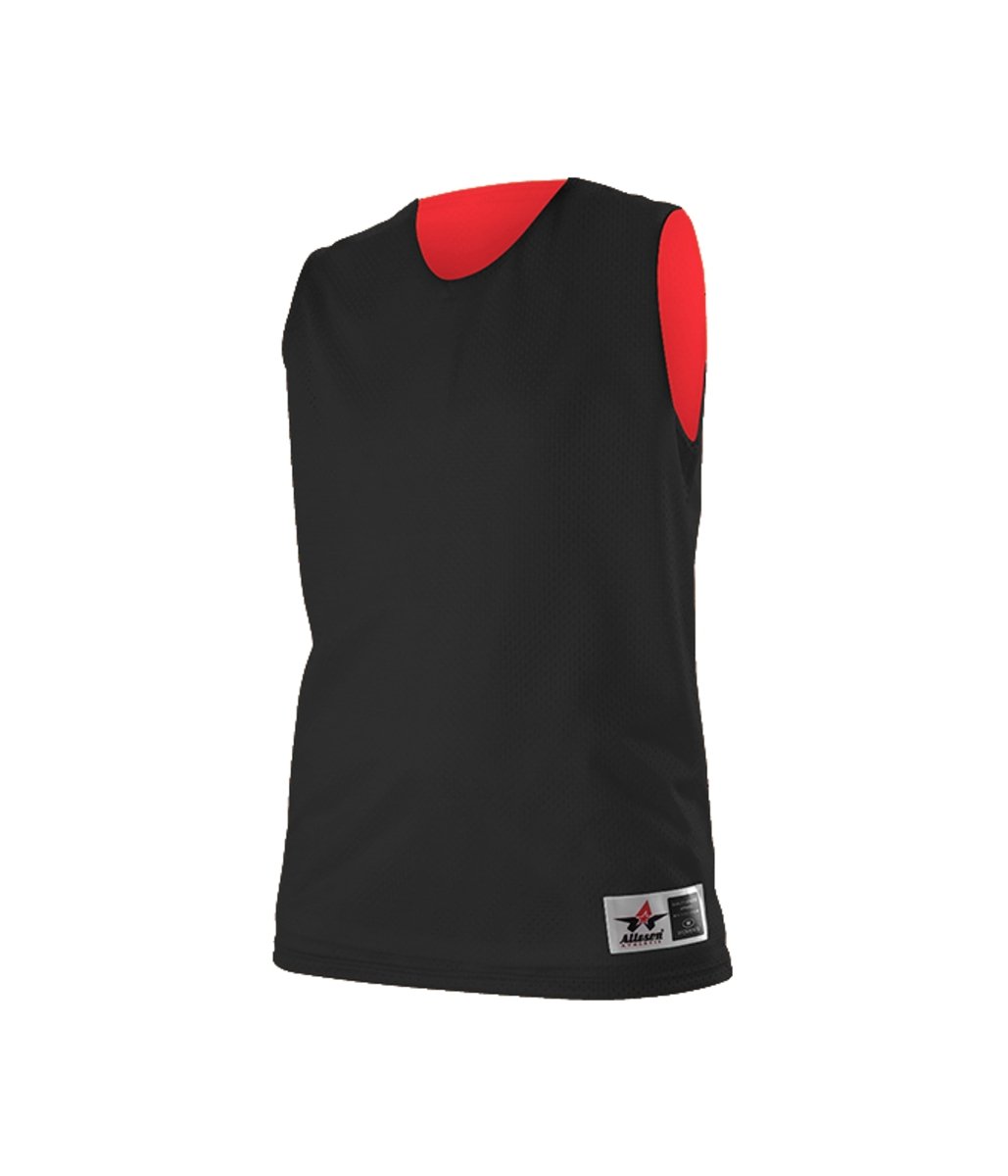 Augusta Sportswear LADIES REVERSIBLE MESH PRACTICE BASKETBALL JERSEY 560RW BLACK/RED (BA) S