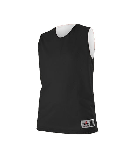 Augusta Sportswear LADIES REVERSIBLE MESH PRACTICE BASKETBALL JERSEY 560RW BLACK/WHITE (BA) S