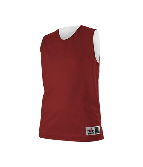Augusta Sportswear LADIES REVERSIBLE MESH PRACTICE BASKETBALL JERSEY 560RW CARDINAL/WHITE (BA) S