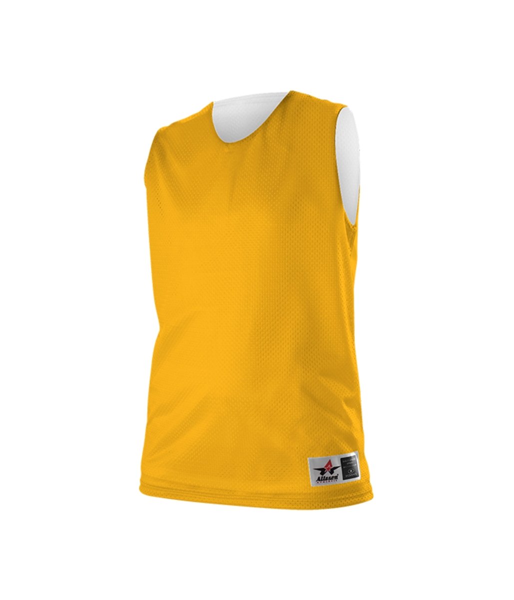 Augusta Sportswear LADIES REVERSIBLE MESH PRACTICE BASKETBALL JERSEY 560RW GOLD/WHITE (BA) S