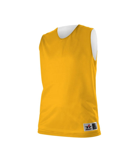 Augusta Sportswear LADIES REVERSIBLE MESH PRACTICE BASKETBALL JERSEY 560RW GOLD/WHITE (BA) S