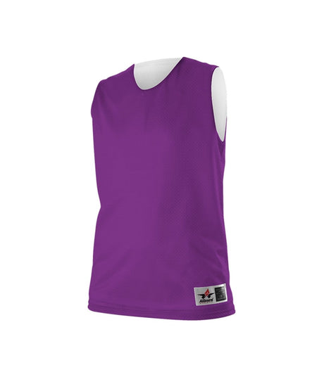 Augusta Sportswear LADIES REVERSIBLE MESH PRACTICE BASKETBALL JERSEY 560RW PURPLE/WHITE (BA) S
