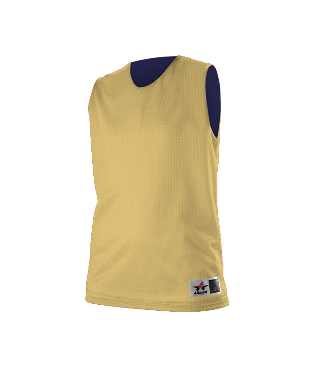Augusta Sportswear LADIES REVERSIBLE MESH PRACTICE BASKETBALL JERSEY 560RW VEGAS GOLD/NAVY (BA) S