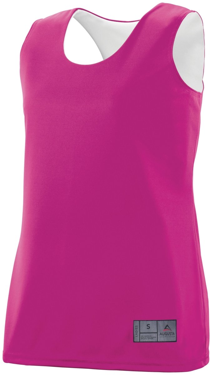 Augusta Sportswear Ladies Reversible Wicking Jersey 147 POWER PINK/WHITE S
