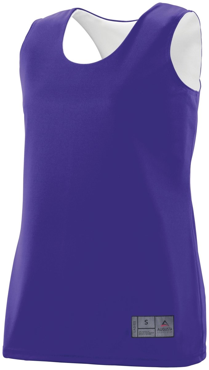 Augusta Sportswear Ladies Reversible Wicking Jersey 147 PURPLE/WHITE S