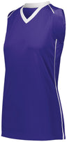 Augusta Sportswear Ladies Rover Jersey 1687 PURPLE/WHITE S