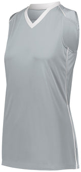Augusta Sportswear Ladies Rover Jersey 1687 SILVER/WHITE S