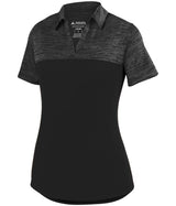 Augusta Sportswear Ladies Shadow Tonal Heather Polo 5413 BLACK S