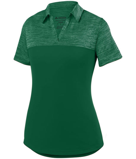Augusta Sportswear Ladies Shadow Tonal Heather Polo 5413 DARK GREEN S