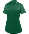 Augusta Sportswear Ladies Shadow Tonal Heather Polo 5413 DARK GREEN S