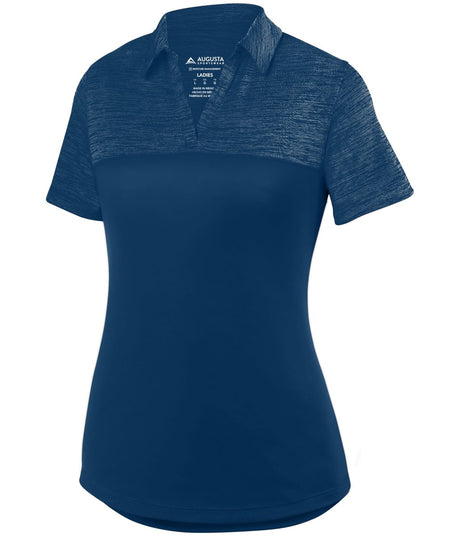 Augusta Sportswear Ladies Shadow Tonal Heather Polo 5413 NAVY S