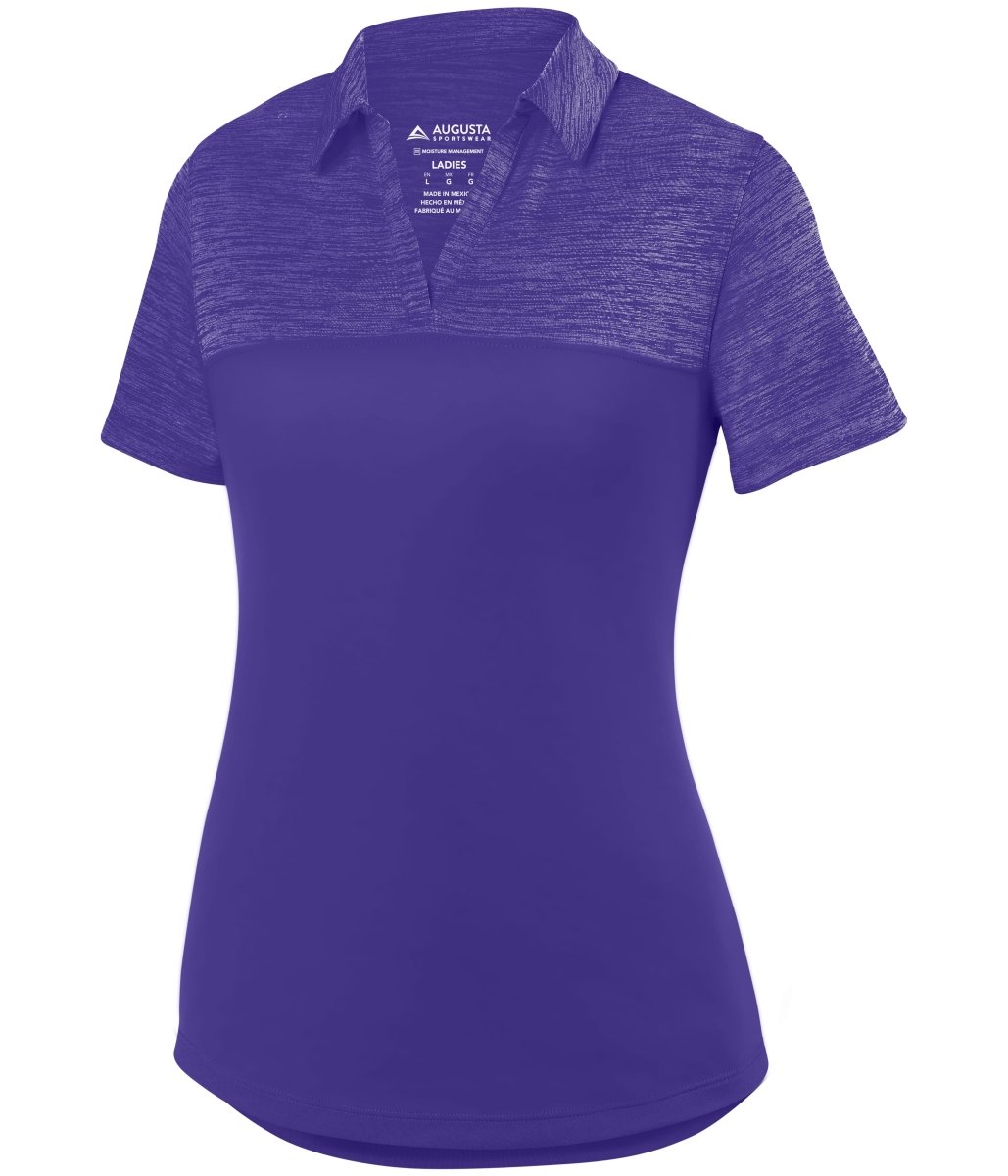 Augusta Sportswear Ladies Shadow Tonal Heather Polo 5413 PURPLE S
