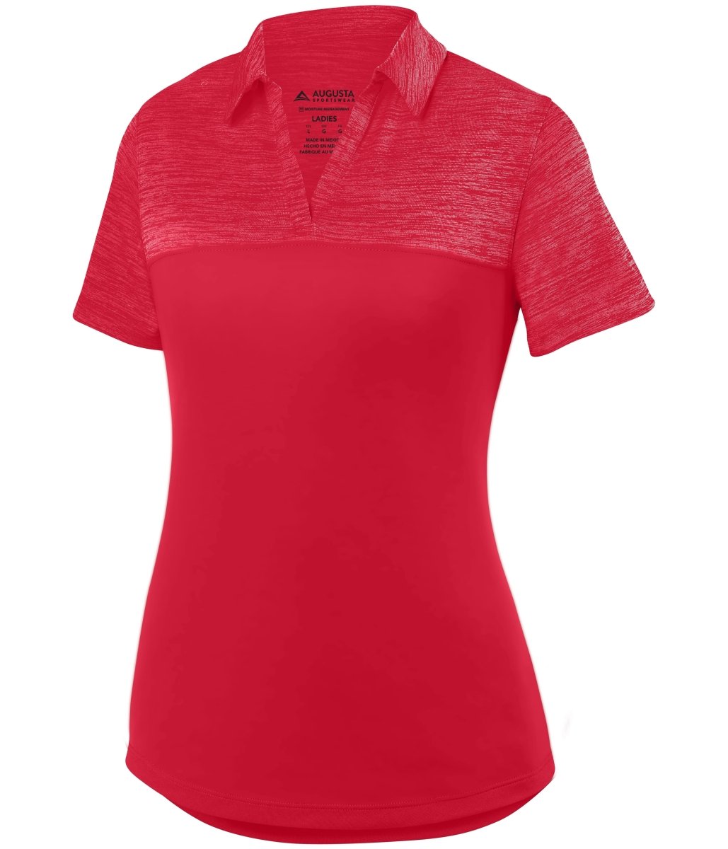 Augusta Sportswear Ladies Shadow Tonal Heather Polo 5413 RED S