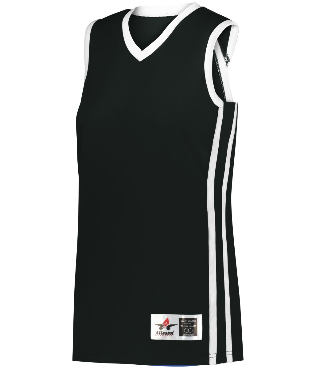 Augusta Sportswear LADIES SINGLE - PLY BASKETBALL JERSEY 539JW BLACK/WHITE (BA) S
