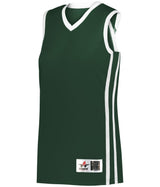 Augusta Sportswear LADIES SINGLE - PLY BASKETBALL JERSEY 539JW FOREST/WHITE (BA) S