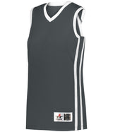 Augusta Sportswear LADIES SINGLE - PLY BASKETBALL JERSEY 539JW GRAPHITE/WHITE (BA) S