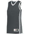 Augusta Sportswear LADIES SINGLE - PLY BASKETBALL JERSEY 539JW GRAPHITE/WHITE (BA) S