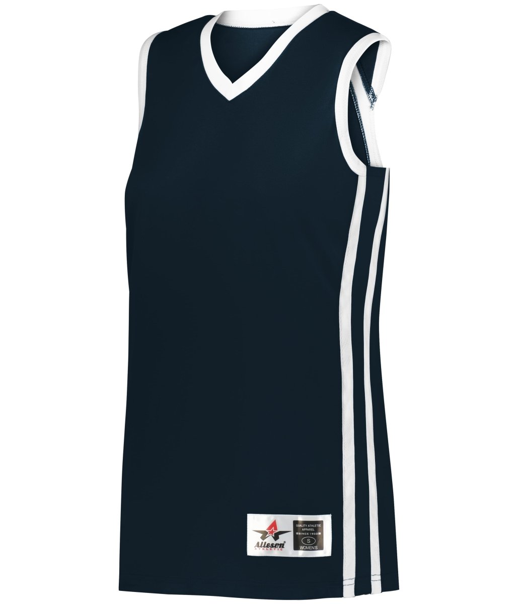 Augusta Sportswear LADIES SINGLE - PLY BASKETBALL JERSEY 539JW NAVY/WHITE (BA) S