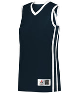 Augusta Sportswear LADIES SINGLE - PLY BASKETBALL JERSEY 539JW NAVY/WHITE (BA) S