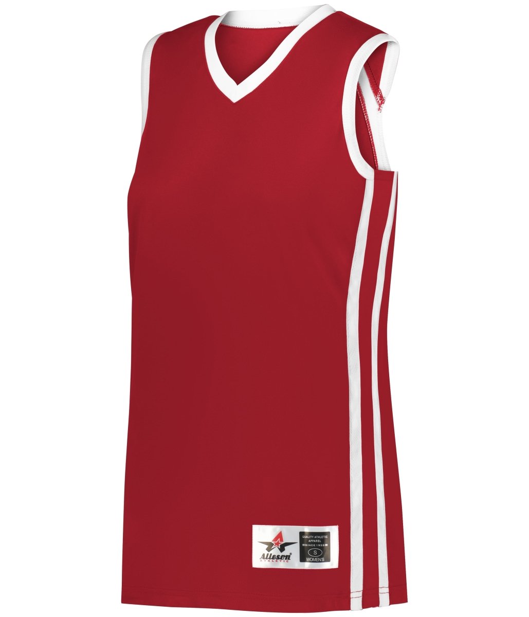 Augusta Sportswear LADIES SINGLE - PLY BASKETBALL JERSEY 539JW RED/WHITE (BA) S