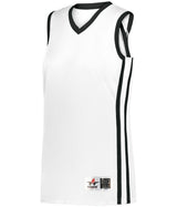 Augusta Sportswear LADIES SINGLE - PLY BASKETBALL JERSEY 539JW WHITE/BLACK (BA) S