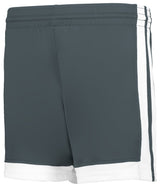 Augusta Sportswear LADIES SINGLE - PLY BASKETBALL SHORTS 5385PW CHARCOAL SOLID/WHITE (BA) S