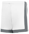 Augusta Sportswear LADIES SINGLE - PLY BASKETBALL SHORTS 5385PW WHITE/CHARCOAL SOLID (BA) S
