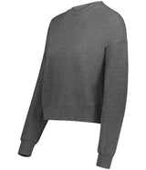 Augusta Sportswear Ladies Slouchy Crew 5424 CARBON HEATHER S