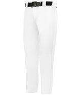 Augusta Sportswear LADIES SOFTBALL PANT WITH BELT LOOPS 605PBW WHITE S