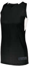 Augusta Sportswear Ladies Step - Back Basketball Jersey 1732 BLACK/WHITE S
