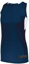Augusta Sportswear Ladies Step - Back Basketball Jersey 1732 NAVY/WHITE S