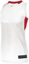 Augusta Sportswear Ladies Step - Back Basketball Jersey 1732 WHITE/RED S