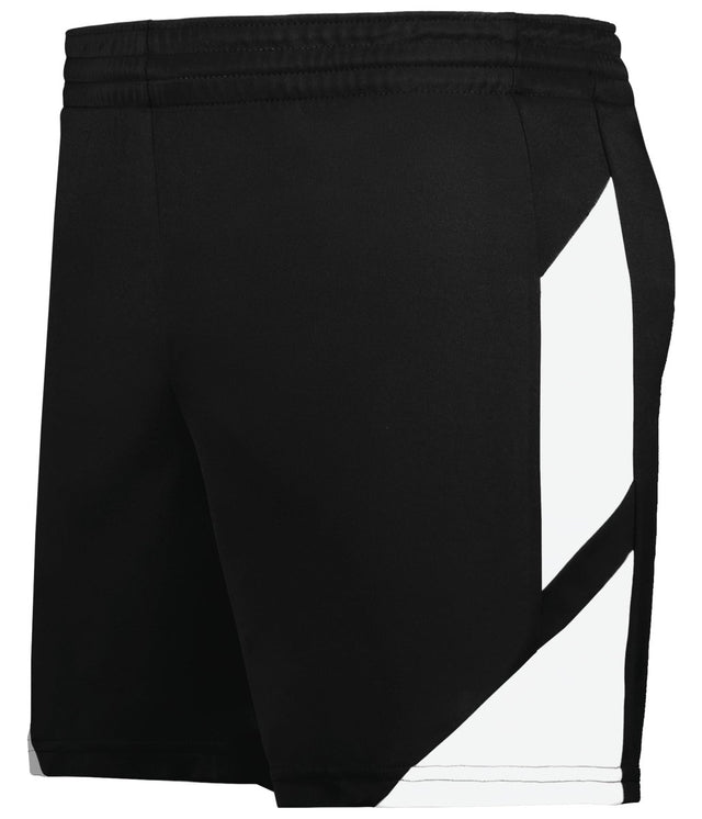 Augusta Sportswear Ladies Step - Back Modern Fit Basketball Shorts 1738 BLACK/WHITE S