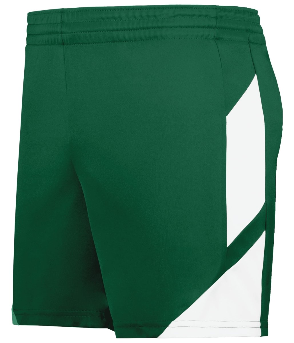 Augusta Sportswear Ladies Step - Back Modern Fit Basketball Shorts 1738 DARK GREEN/WHITE S