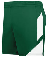 Augusta Sportswear Ladies Step - Back Modern Fit Basketball Shorts 1738 DARK GREEN/WHITE S