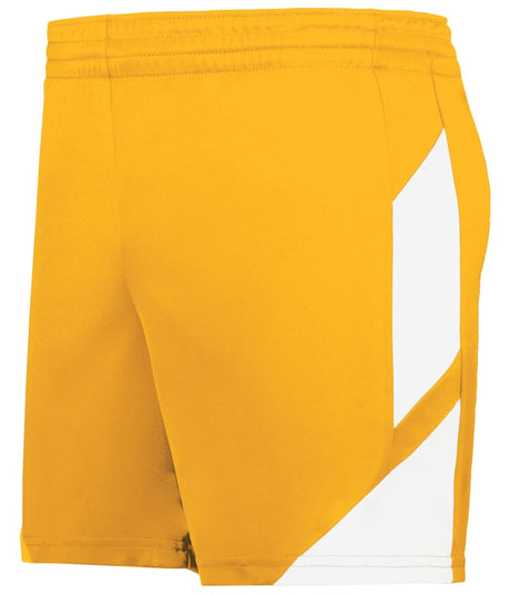 Augusta Sportswear Ladies Step - Back Modern Fit Basketball Shorts 1738 GOLD/WHITE S
