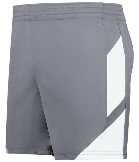 Augusta Sportswear Ladies Step - Back Modern Fit Basketball Shorts 1738 GRAPHITE/WHITE S