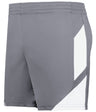 Augusta Sportswear Ladies Step - Back Modern Fit Basketball Shorts 1738 GRAPHITE/WHITE S