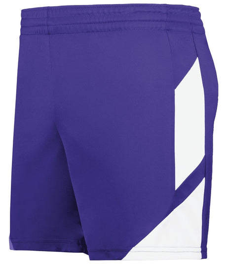 Augusta Sportswear Ladies Step - Back Modern Fit Basketball Shorts 1738 PURPLE/WHITE S
