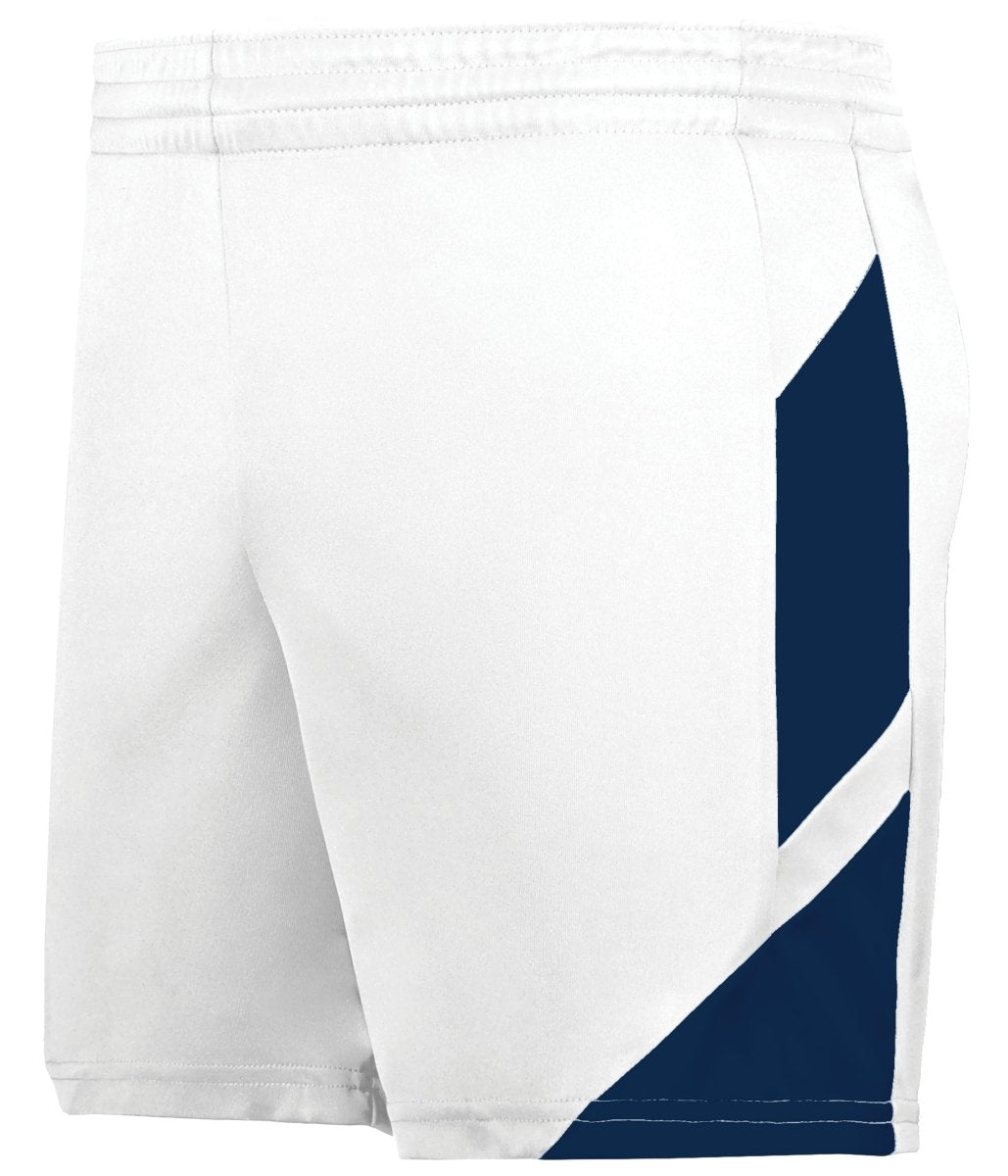 Augusta Sportswear Ladies Step - Back Modern Fit Basketball Shorts 1738 WHITE/NAVY S