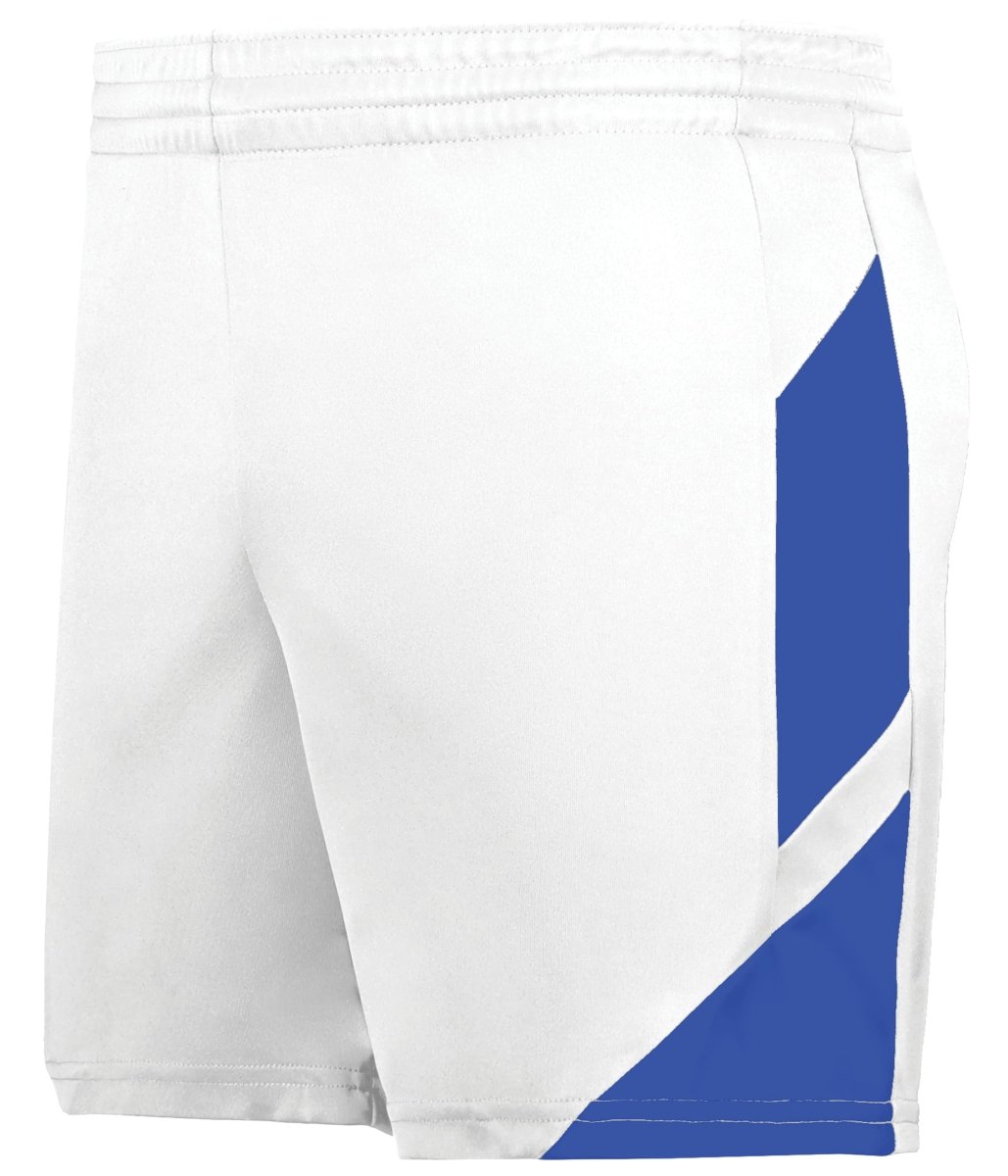 Augusta Sportswear Ladies Step - Back Modern Fit Basketball Shorts 1738 WHITE/ROYAL S