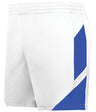 Augusta Sportswear Ladies Step - Back Modern Fit Basketball Shorts 1738 WHITE/ROYAL S