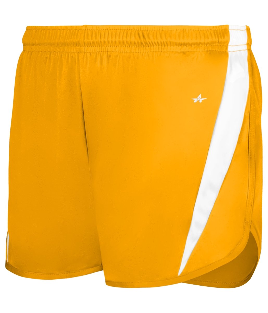 Augusta Sportswear LADIES STRIDE SHORT - Augusta Sportswear 727400 GOLD/WHITE (BA) S