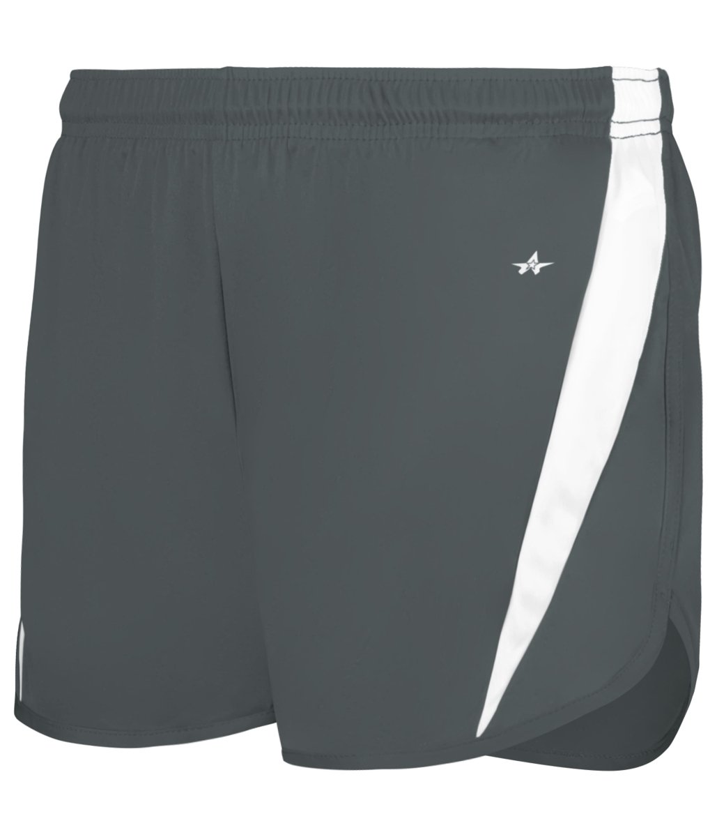 Augusta Sportswear LADIES STRIDE SHORT - Augusta Sportswear 727400 GRAPHITE/WHITE (BA) S