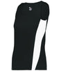 Augusta Sportswear LADIES STRIDE SINGLET - Augusta Sportswear 896700 BLACK/WHITE (BA) S