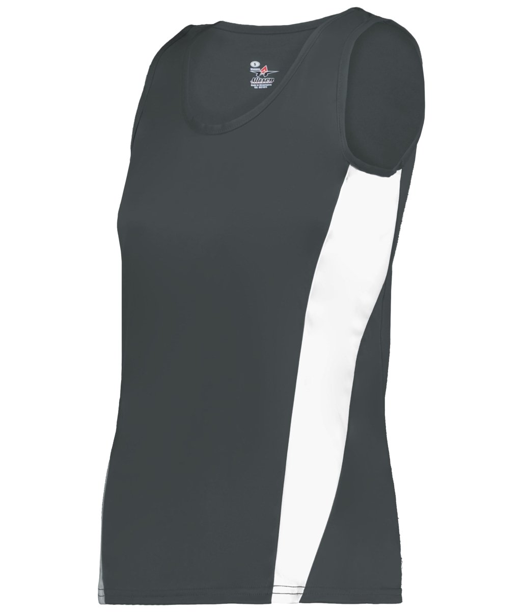 Augusta Sportswear LADIES STRIDE SINGLET - Augusta Sportswear 896700 GRAPHITE/WHITE (BA) S