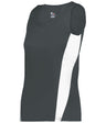 Augusta Sportswear LADIES STRIDE SINGLET - Augusta Sportswear 896700 GRAPHITE/WHITE (BA) S